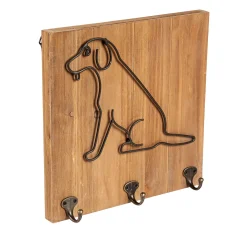 Plow & Hearth Chests & Storage Cabinets|Wall Art>Metal and Wood Pet Wall Hooks