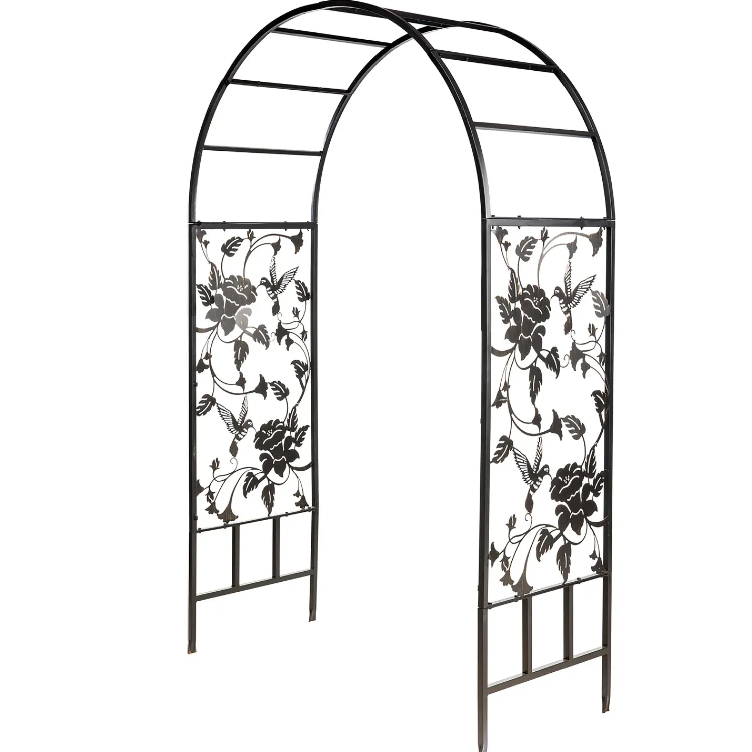 Plow & Hearth Arbors & Trellises>Metal Arched Hummingbird Garden Arbor