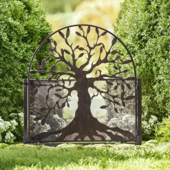 Plow & Hearth Garden Stakes|Arbors & Trellises>Metal Arched Stand-Alone Garden Gate with Tree of Life Design