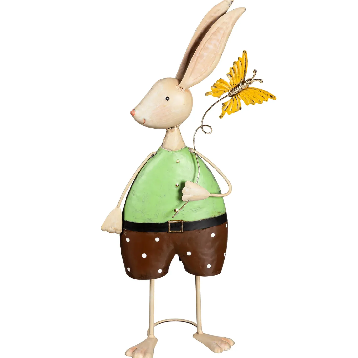Plow & Hearth Garden Statues>Metal Bunny With Butterfly Garden Statue
