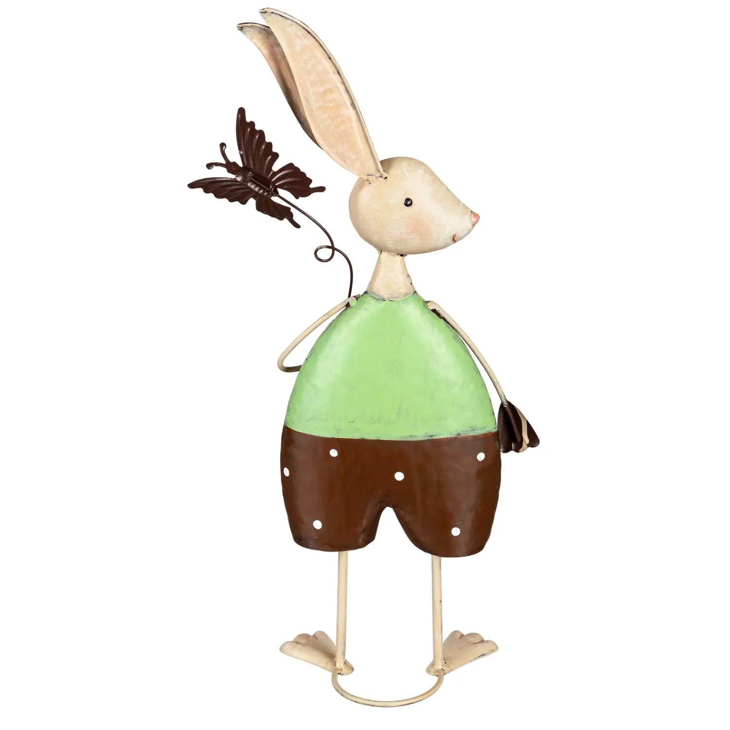 Plow & Hearth Garden Statues>Metal Bunny With Butterfly Garden Statue