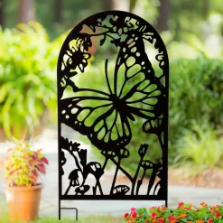 Plow & Hearth Arbors & Trellises>Metal Butterfly Trellis