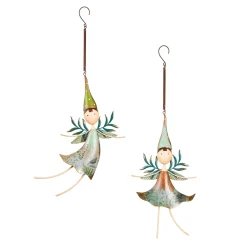 Plow & Hearth Decorative Accents>Metal Fairies Hanging Décor, Set of 2