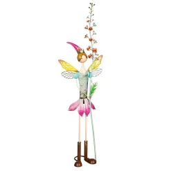Plow & Hearth Garden Statues>Metal Fairy Queen With Greenery Statue, 36"H
