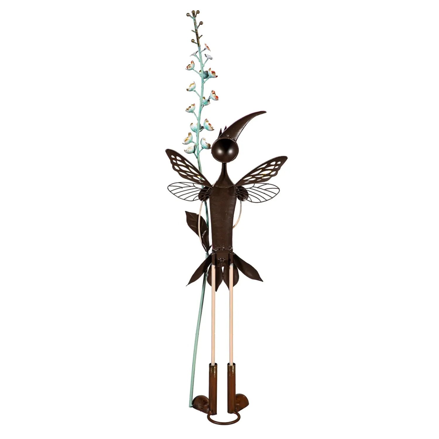 Plow & Hearth Garden Statues>Metal Fairy Queen With Greenery Statue, 36"H