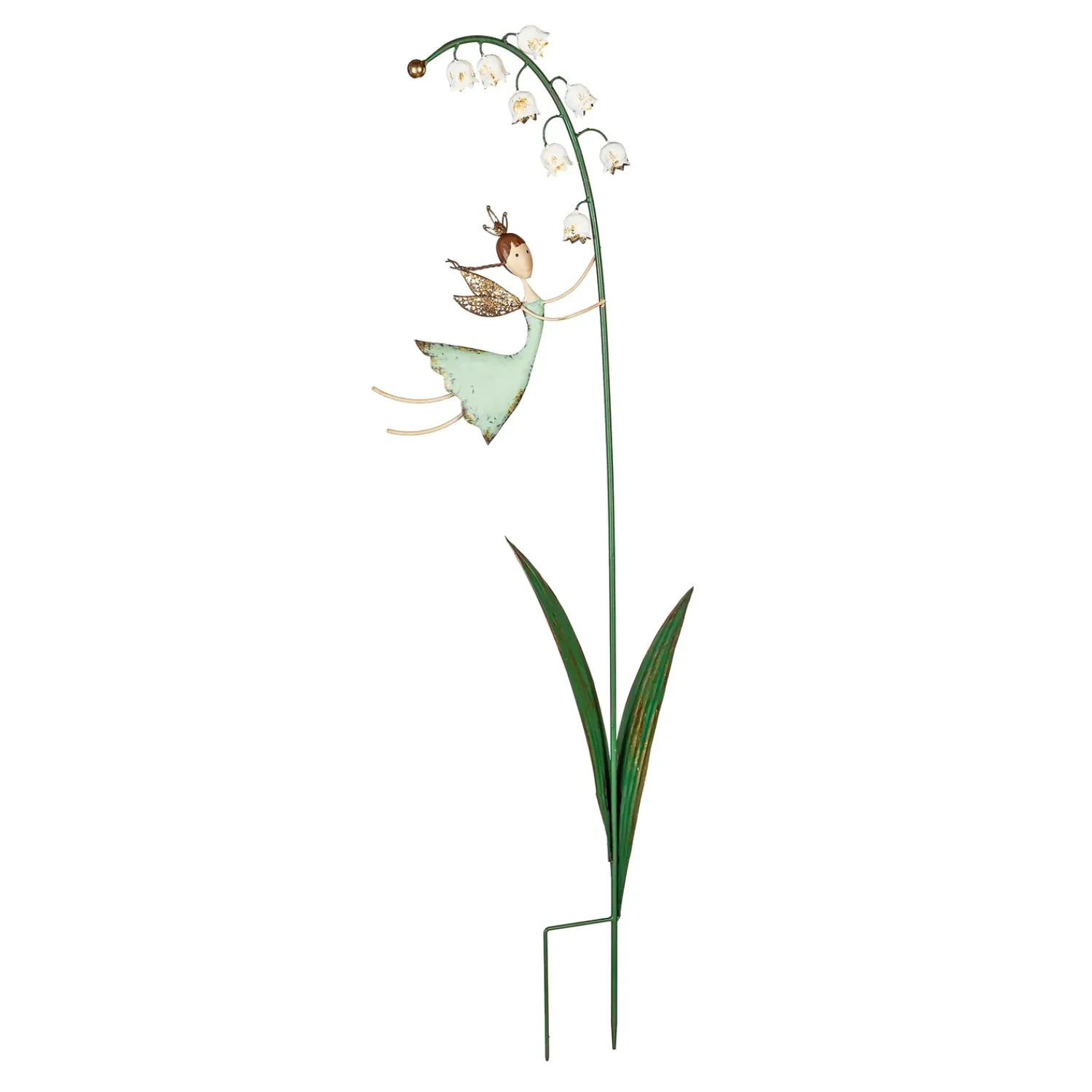 Plow & Hearth Garden Stakes>Metal Fairy with Flower Stake