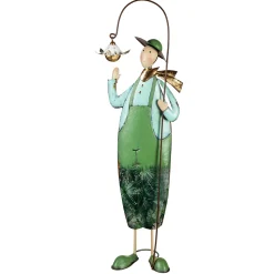 Plow & Hearth Garden Statues>Metal Flower Farmer Statue