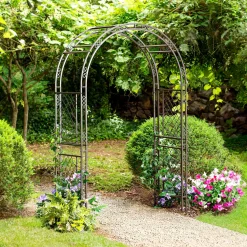 Plow & Hearth Arbors & Trellises>Metal Garden Arbor With Lattice Pattern