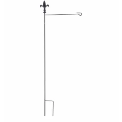 Plow & Hearth Flag Accessories>Metal Garden Flag Stand with Fleur de Lis Finial