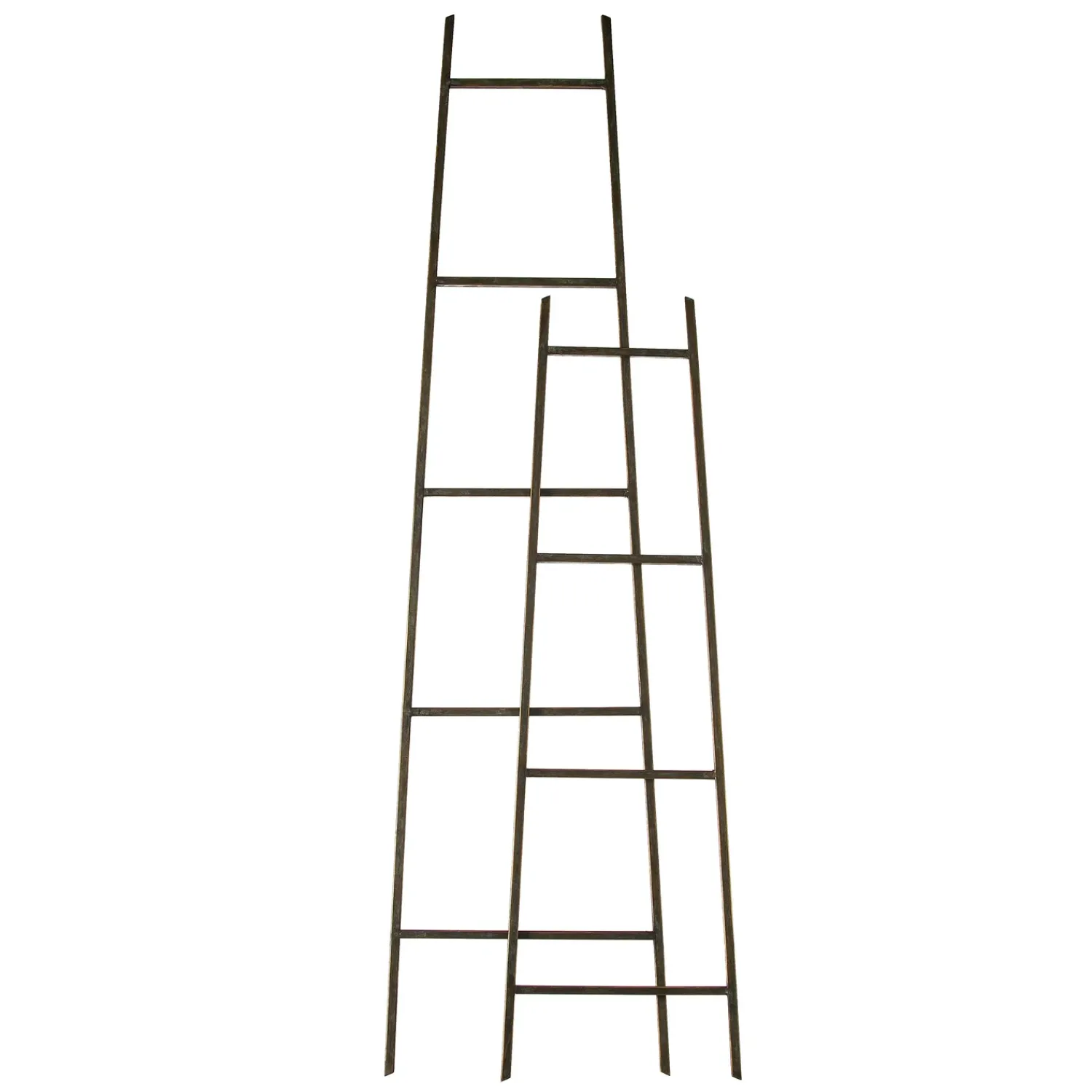 Plow & Hearth Chests & Storage Cabinets|Bookshelves & Wall Shelves>Metal Ladder Décor, Set of 2