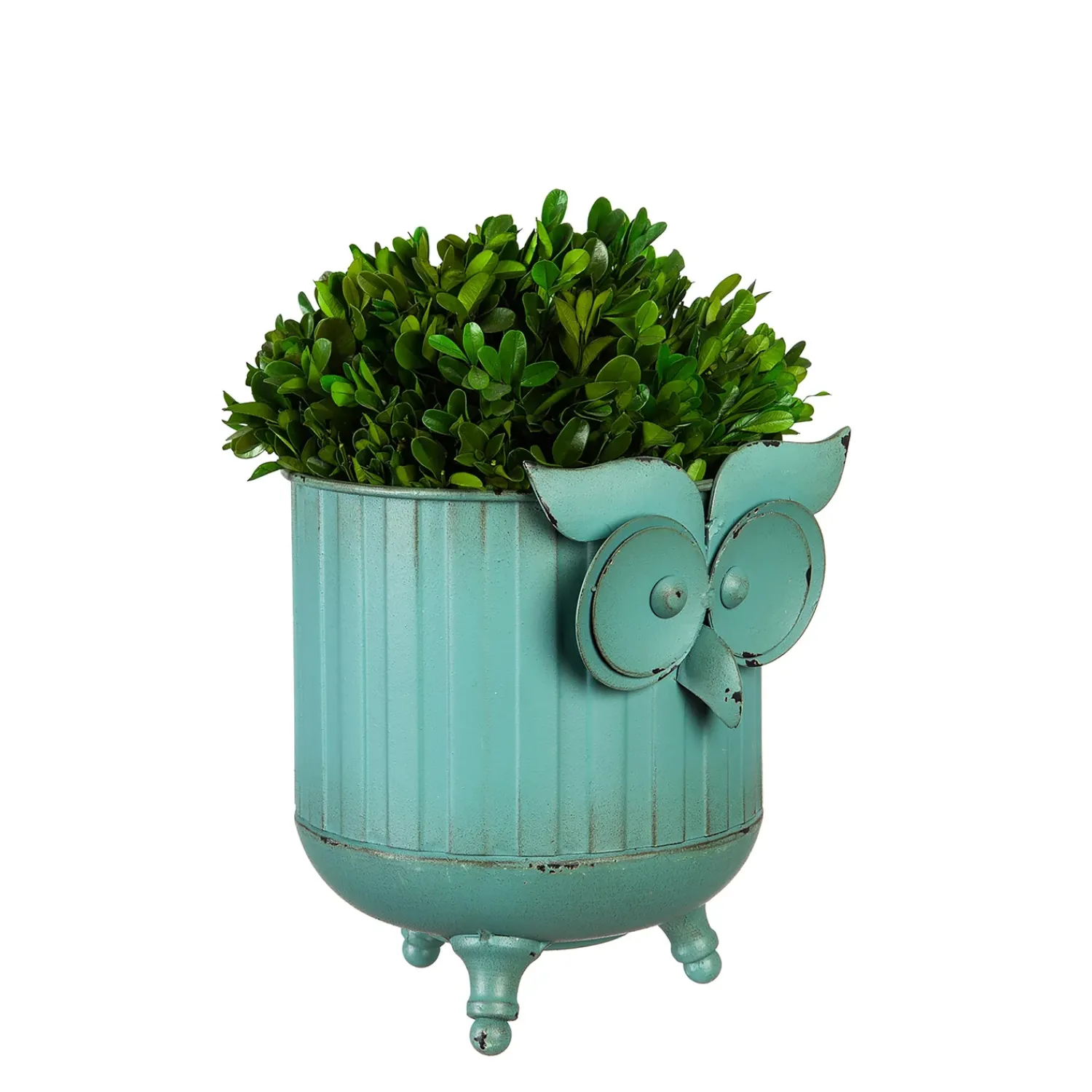 Plow & Hearth Planters & Plant Stands>Metal Owl Planter Set of 2