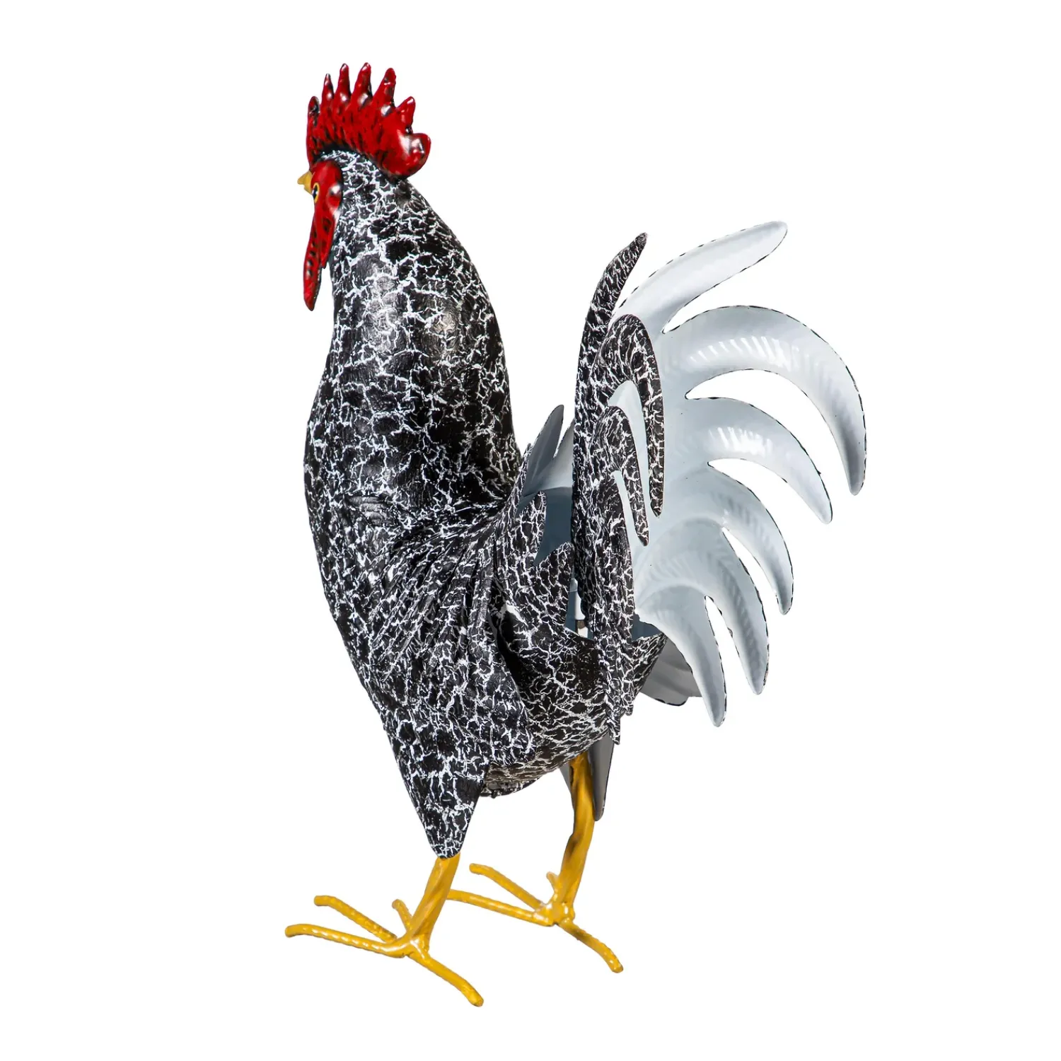 Plow & Hearth Garden Statues>Metal Rooster With Dark Feathers Statue, 14"H