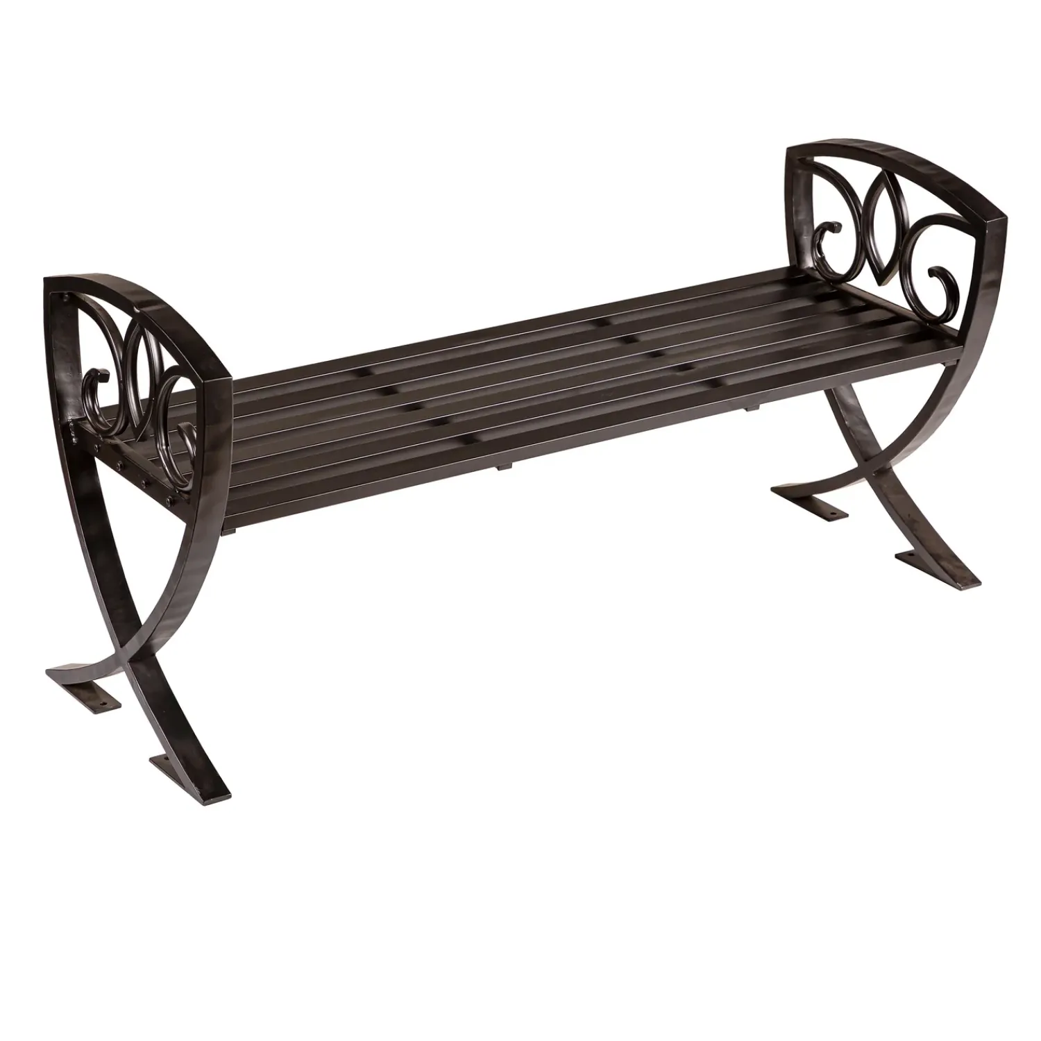 Plow & Hearth Outdoor Benches>Metal Shield Backless Garden Bench