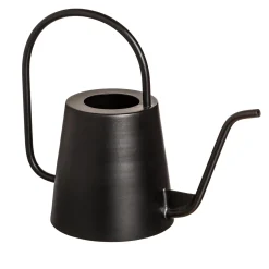 Plow & Hearth Planters & Plant Stands|Garden Tools & Supplies>Metal Watering Can, Black