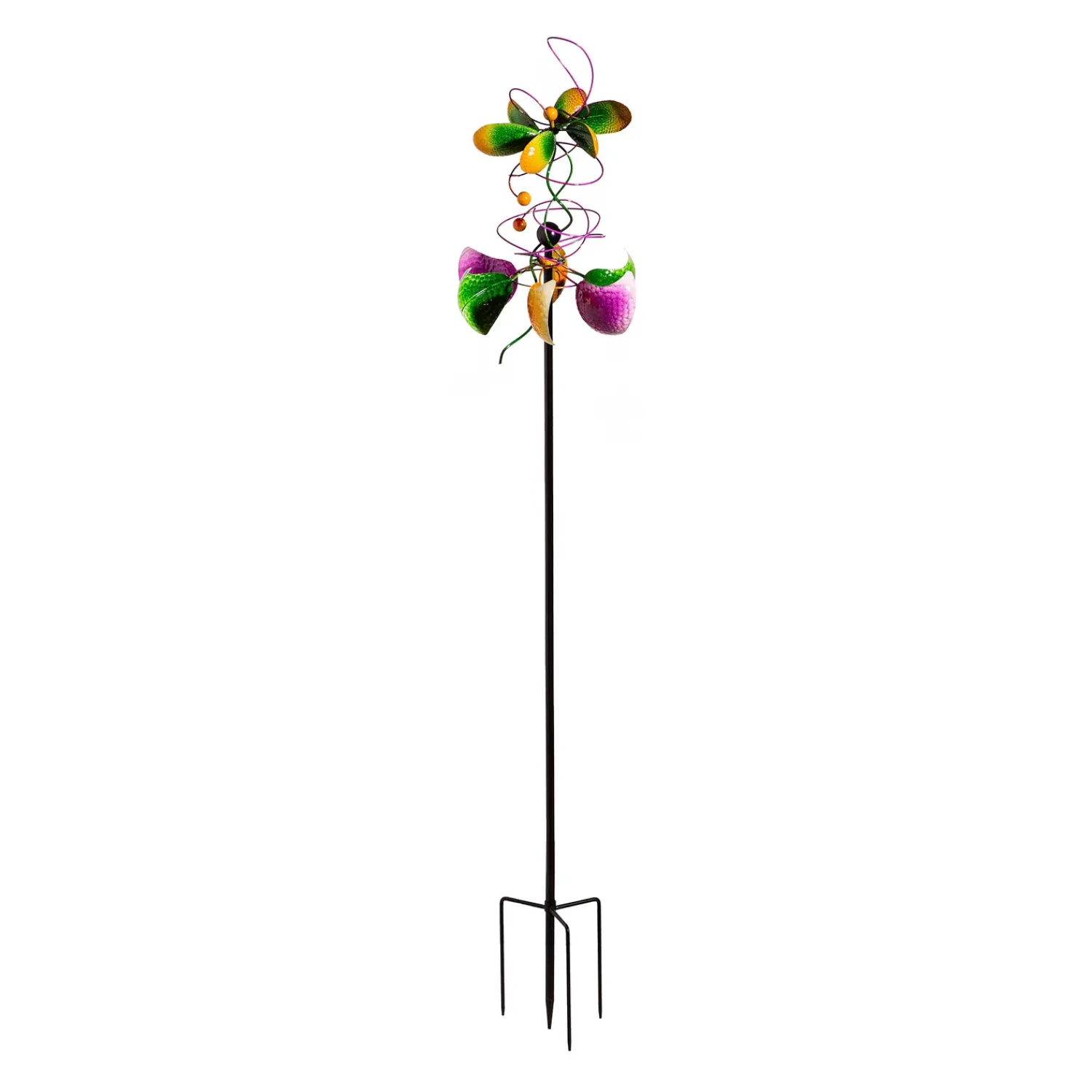 Plow & Hearth Wind Spinners>Metal Wind Spinner, Silly Spiral, 75"H