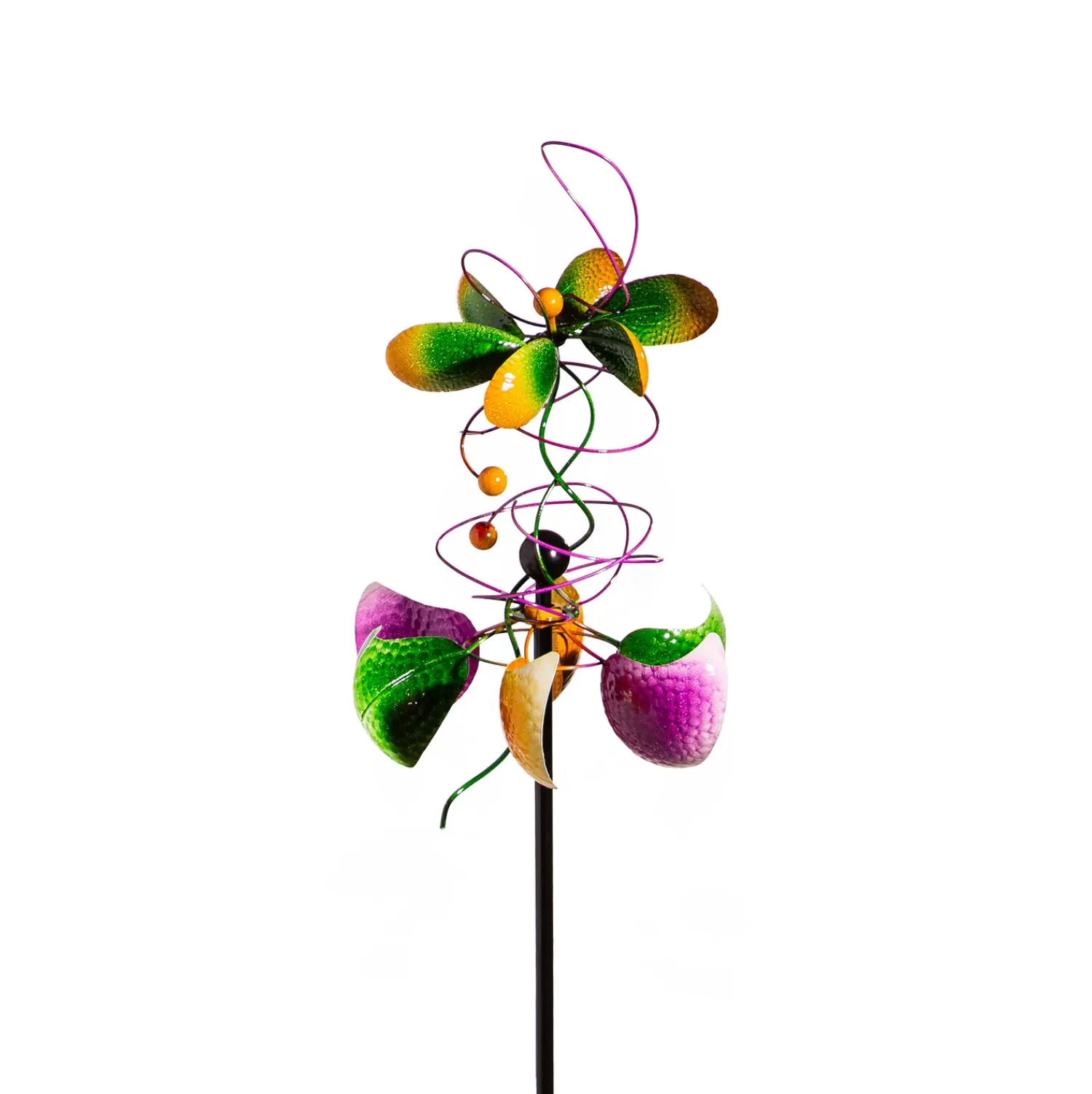 Plow & Hearth Wind Spinners>Metal Wind Spinner, Silly Spiral, 75"H