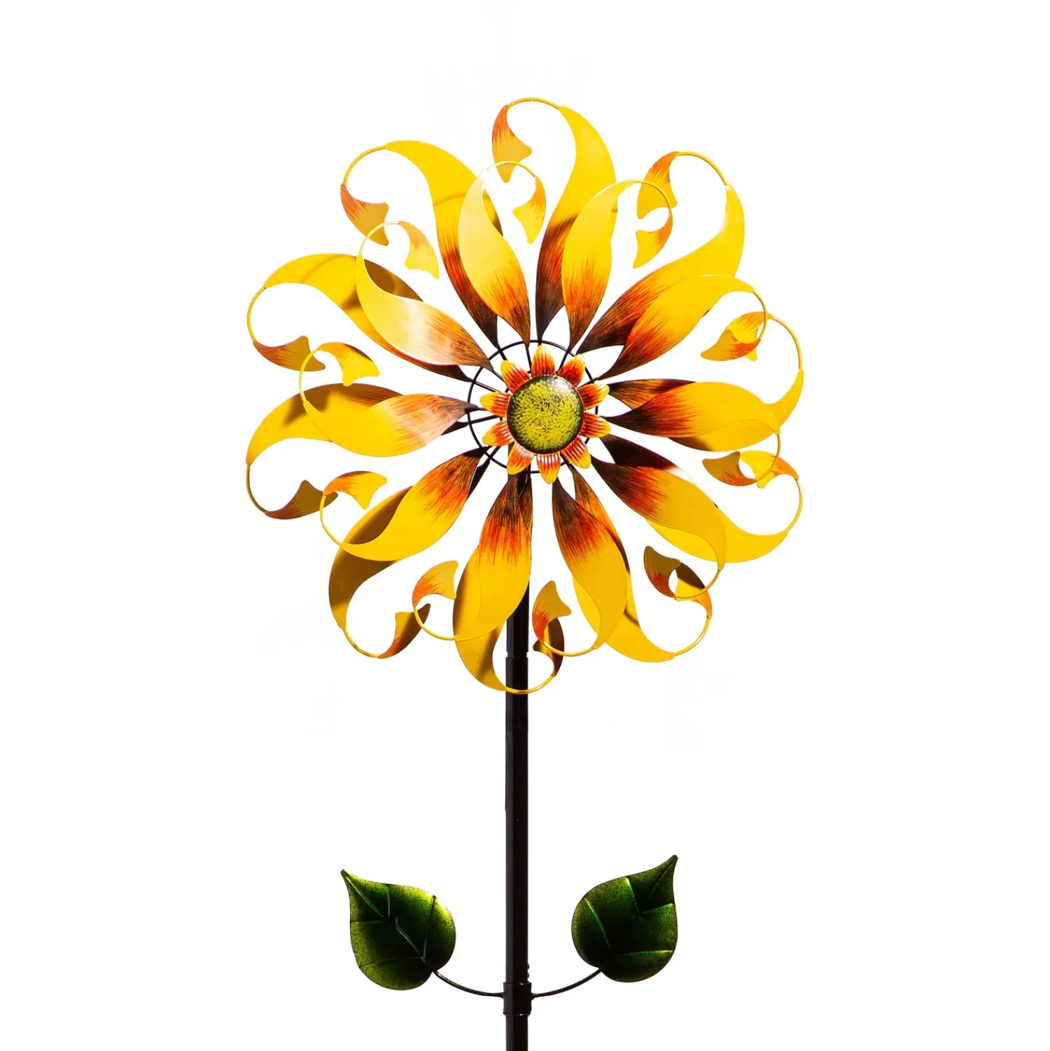 Plow & Hearth Wind Spinners>Metal Wind Spinner, Sunflower Designed, 75"H