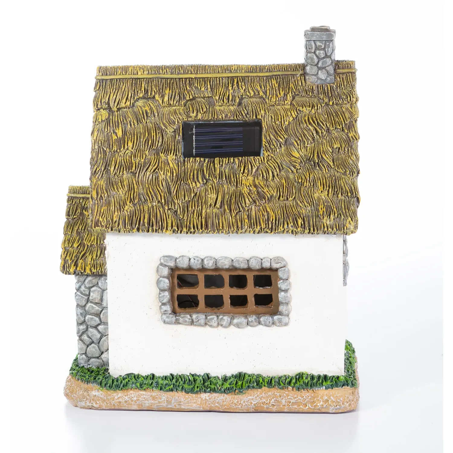 Plow & Hearth Garden Statues|Solar Accents>Miniature Fairy Garden Solar English Stone Cottage