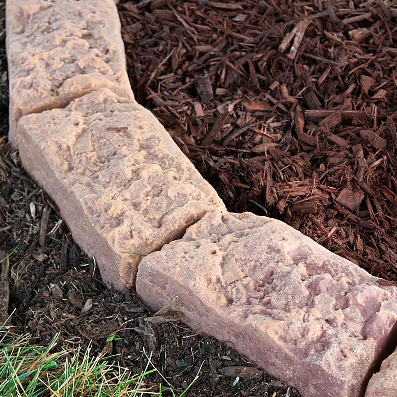 Plow & Hearth Garden Fencing & Edging|Garden Tools & Supplies>Mock Rock Block Edging Kit