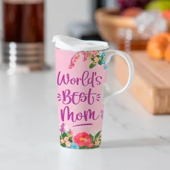 Plow & Hearth Travel Cups>Mom Accolade Ceramic Perfect Cup, 17oz, Gift Box