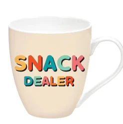 Plow & Hearth Coffee & Tea Cups>Mommy and Me Ceramic Cup Giftset, 17oz. & 7oz., Snack Dealer/Snack Stealer