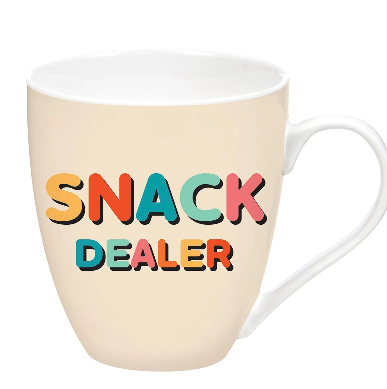 Plow & Hearth Coffee & Tea Cups>Mommy and Me Ceramic Cup Giftset, 17oz. & 7oz., Snack Dealer/Snack Stealer