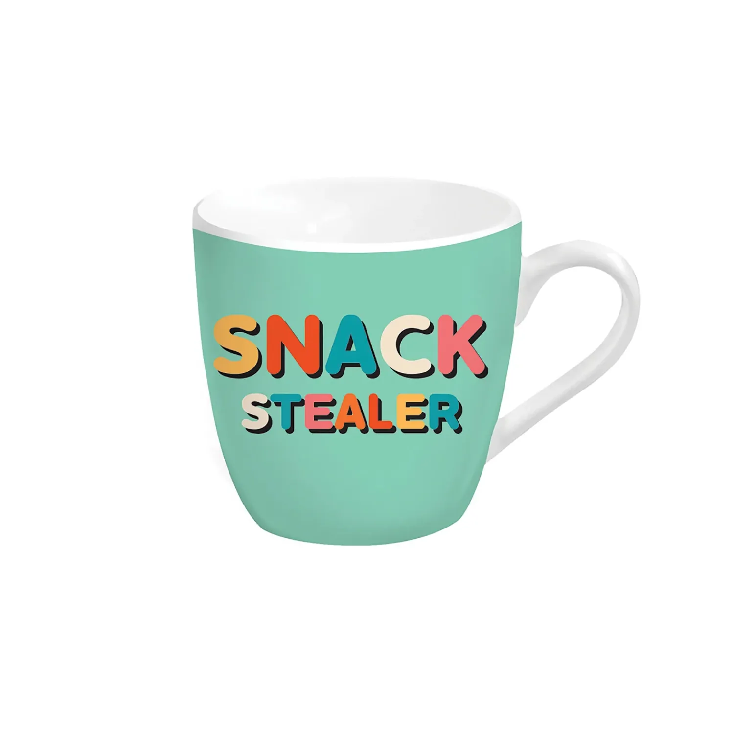 Plow & Hearth Coffee & Tea Cups>Mommy and Me Ceramic Cup Giftset, 17oz. & 7oz., Snack Dealer/Snack Stealer