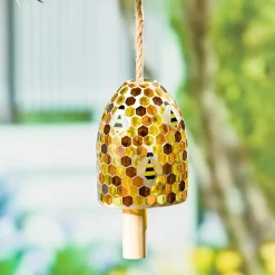 Plow & Hearth Wind Chimes & Mobiles>Mosaic Bell Chime, Bee