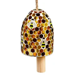 Plow & Hearth Wind Chimes & Mobiles>Mosaic Bell Chime, Bee