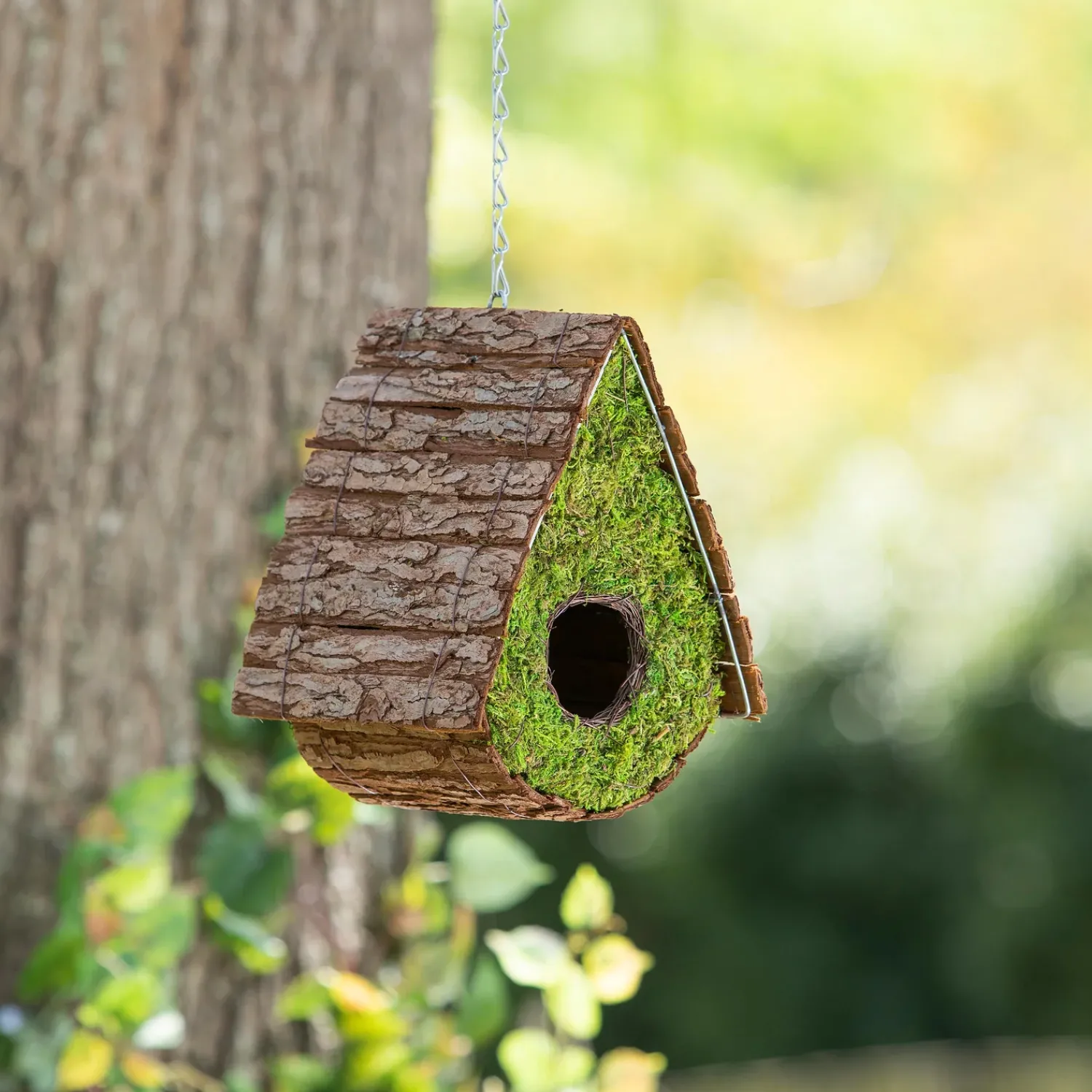 Plow & Hearth Birdhouses>Moss Birdhouse, A-Frame