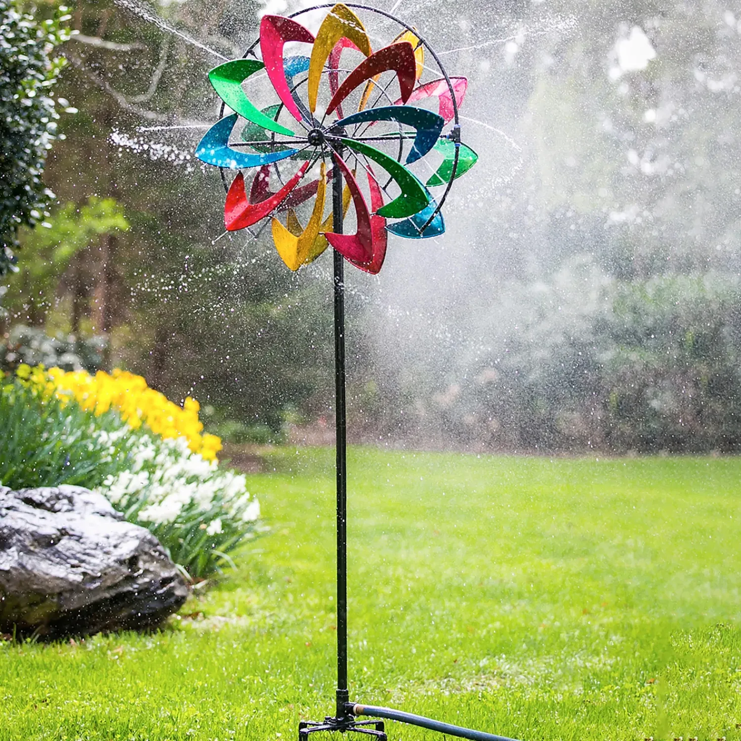 Plow & Hearth Wind Spinners>Multicolor Hydro Spinner Multi-color