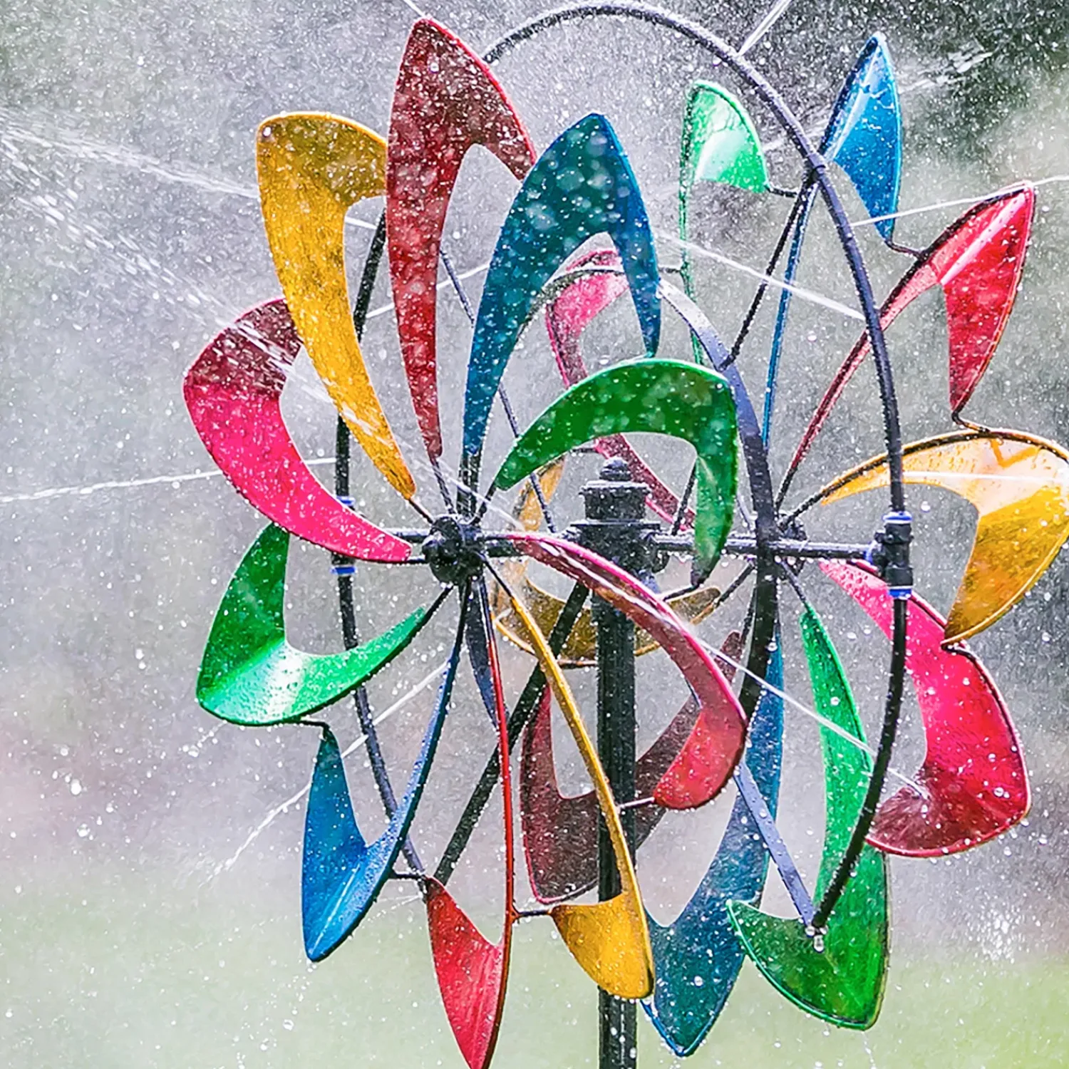 Plow & Hearth Wind Spinners>Multicolor Hydro Spinner Multi-color