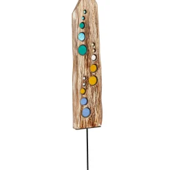 Plow & Hearth Garden Statues|Garden Stakes>Natural Driftwood Colorful Glass Statuary
