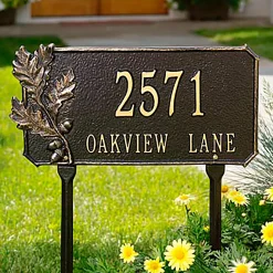 Plow & Hearth Address Signs & Wall Plaques>Natural Elements Lawn Plaque with Stakes