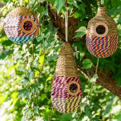 Plow & Hearth Birdhouses>Natural Woven Seagrass Birdhouses, Set of 3