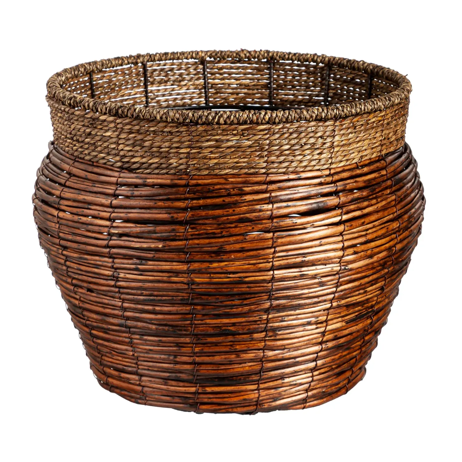 Plow & Hearth Planters & Plant Stands|Planters & Vases>Nested Reed Round Planters, Set of 3