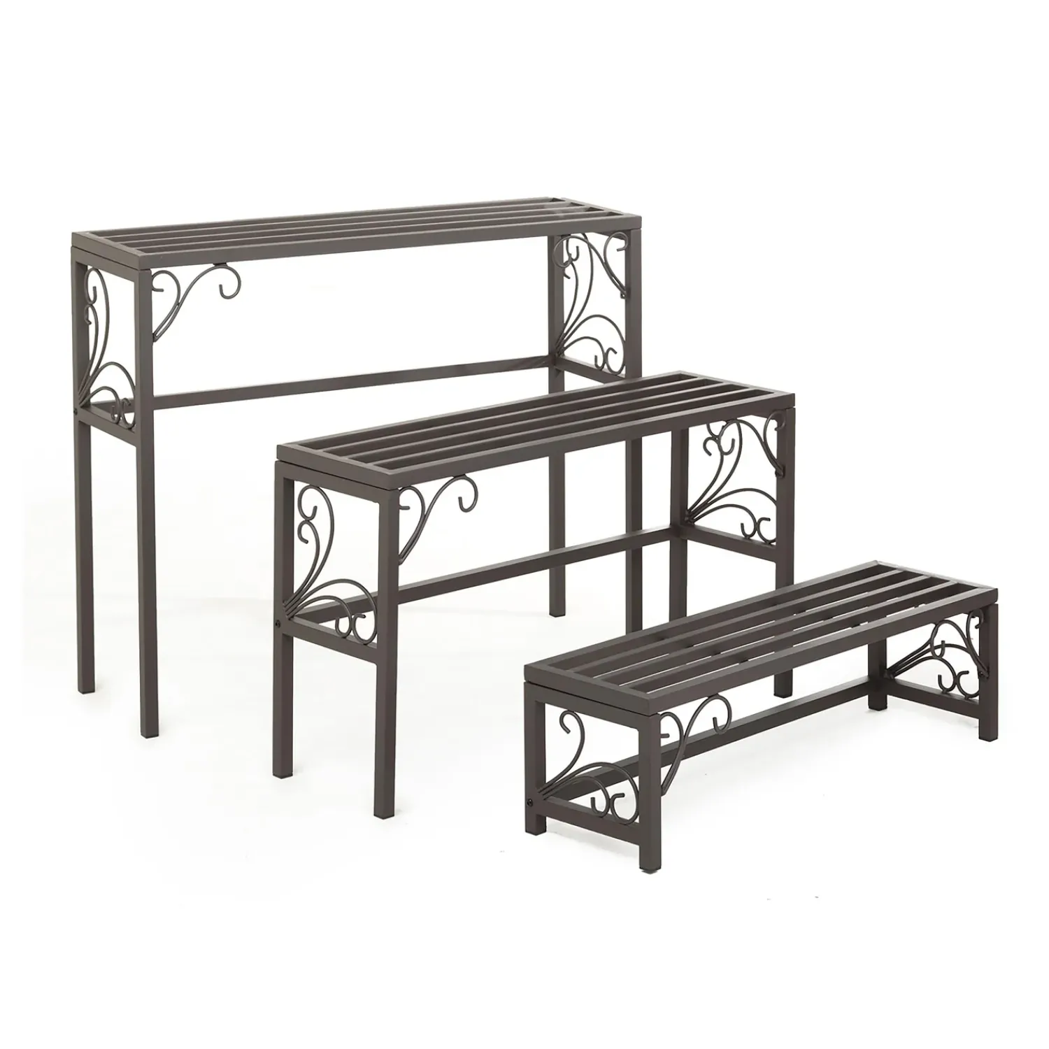 Plow & Hearth Planters & Plant Stands>Nesting Metal Plant Stands, Set of Three