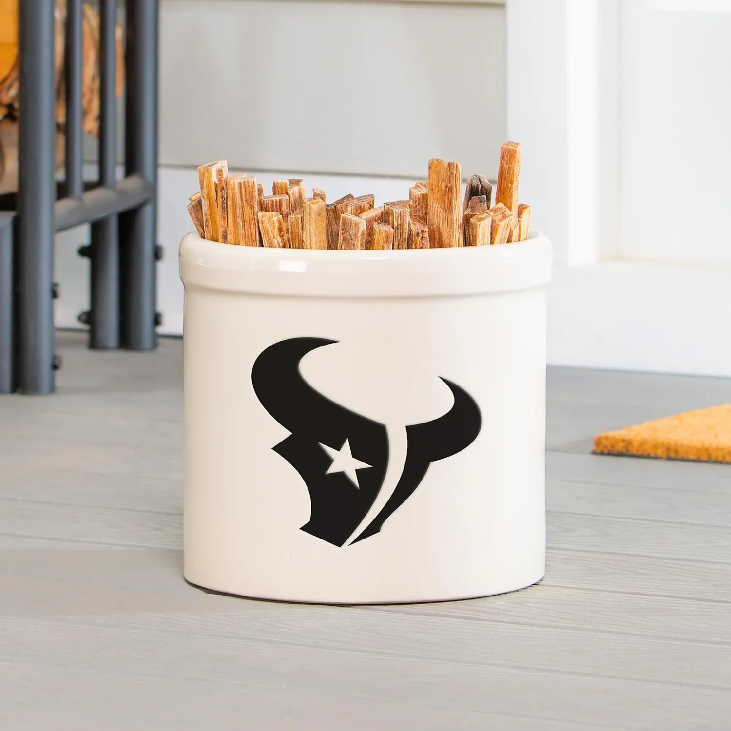 Plow & Hearth Planters & Plant Stands>NFL Team Logo Stoneware Crock