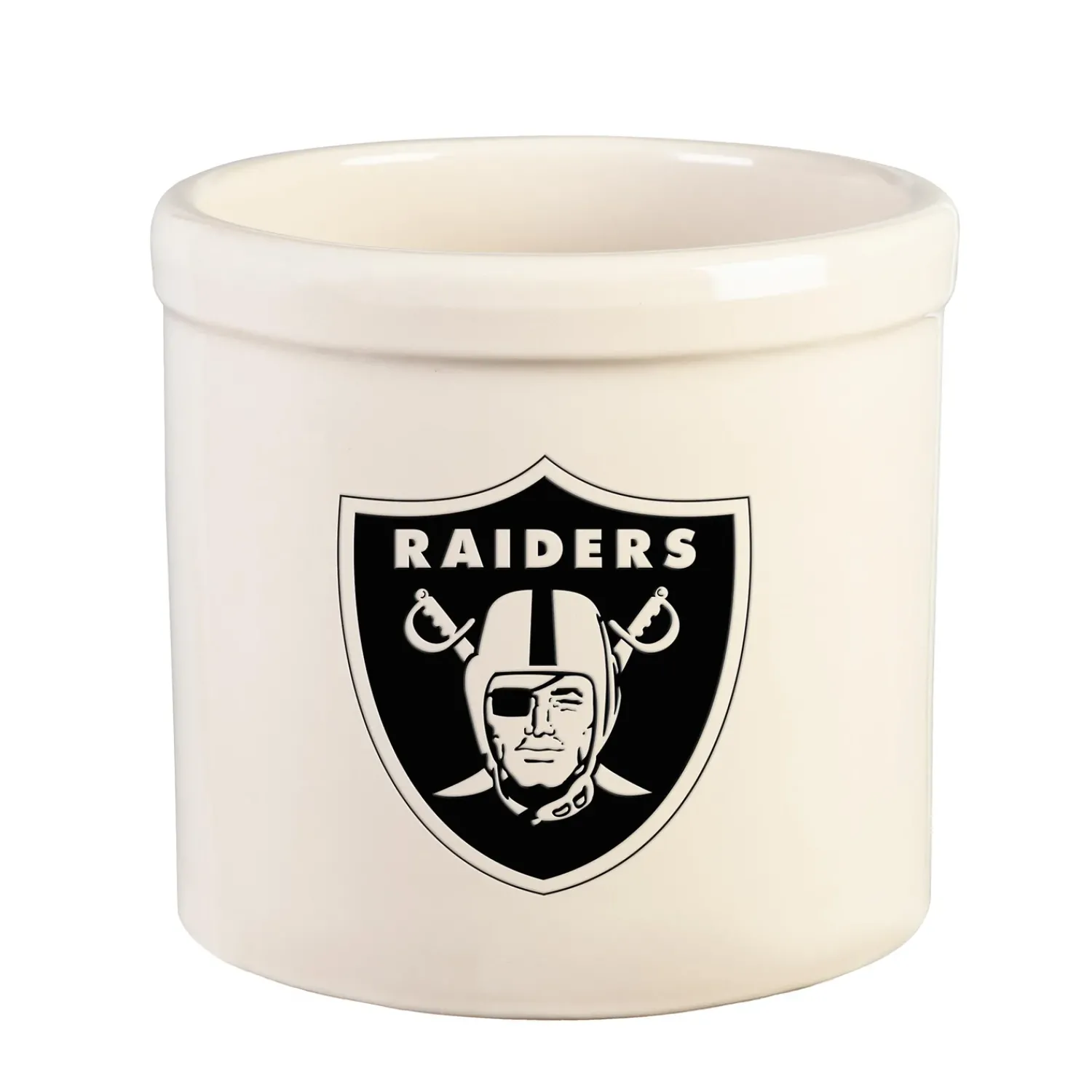Plow & Hearth Planters & Plant Stands>NFL Team Logo Stoneware Crock