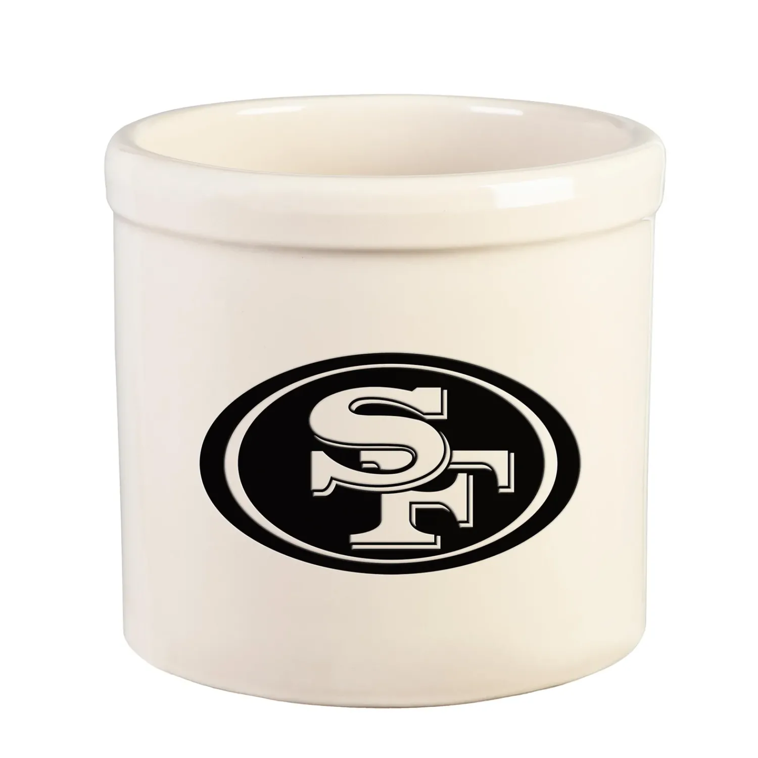 Plow & Hearth Planters & Plant Stands>NFL Team Logo Stoneware Crock