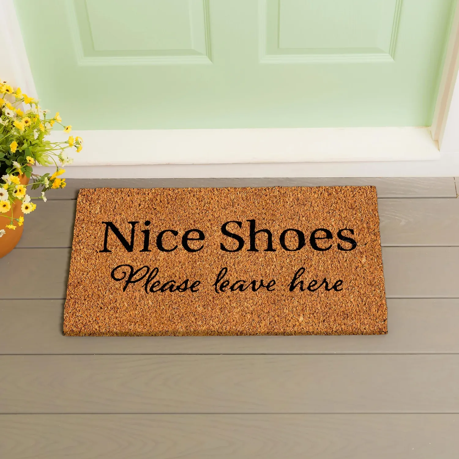 Plow & Hearth Coir Mats>Nice Shoes Coir Mat