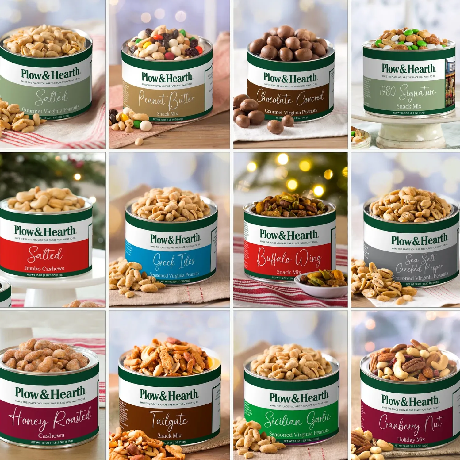 Plow & Hearth Gourmet Snacks & Nuts>Nuts Of The Month Club: Twelve Months Of Nuts - Delivered December Through November