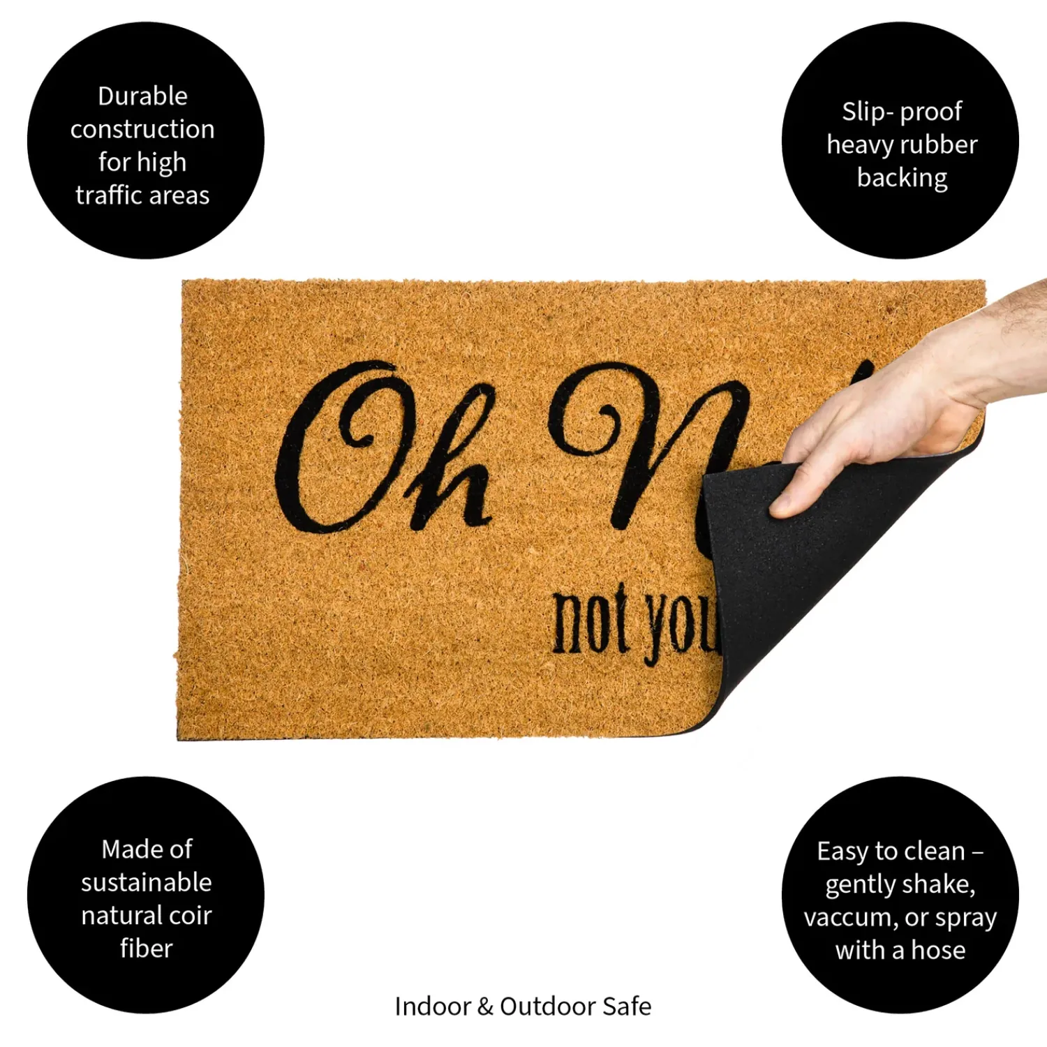 Plow & Hearth Coir Mats>Oh No! Coir Mat