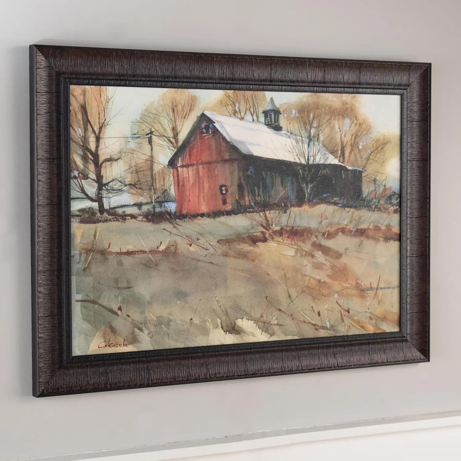 Plow & Hearth Wall Art>Old Cumington Barn Framed Wall Art Painting