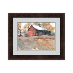 Plow & Hearth Wall Art>Old Cumington Barn Framed Wall Art Painting