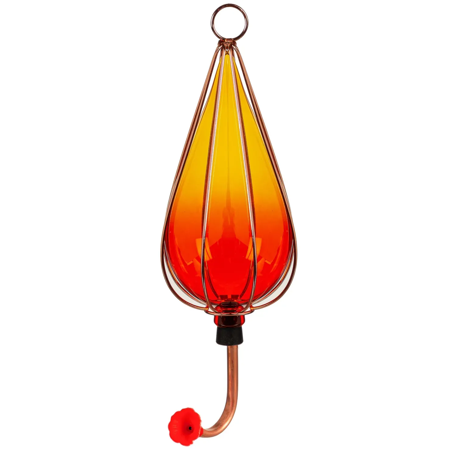 Plow & Hearth Hummingbird Feeders>Ombre Glass Hummingbird Feeders, Set of 3