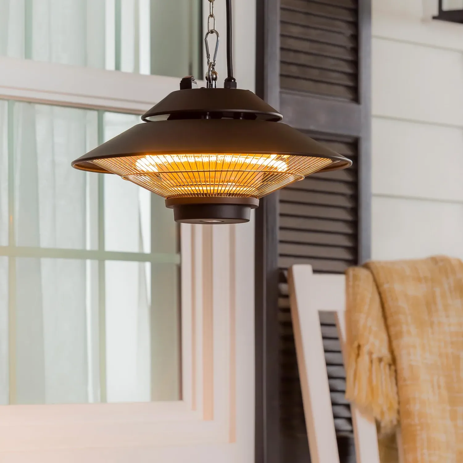 Plow & Hearth Outdoor Lamps>Outdoor Lamp & Lighting, LED Lantern, Hanging Halogen Lamp, 17"L