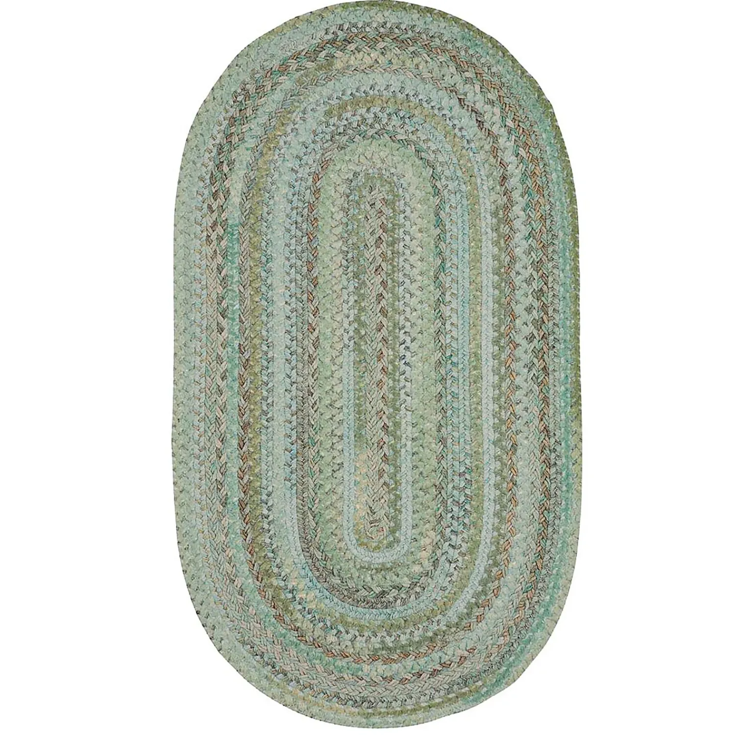 Plow & Hearth Area Rugs>Oval Riverview Wool Blend Braided Rug, 3' x 5'