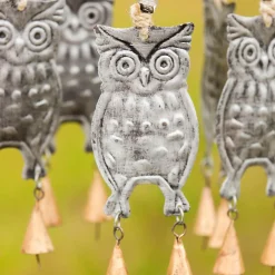 Plow & Hearth Wind Chimes & Mobiles>Owl Garden Bells