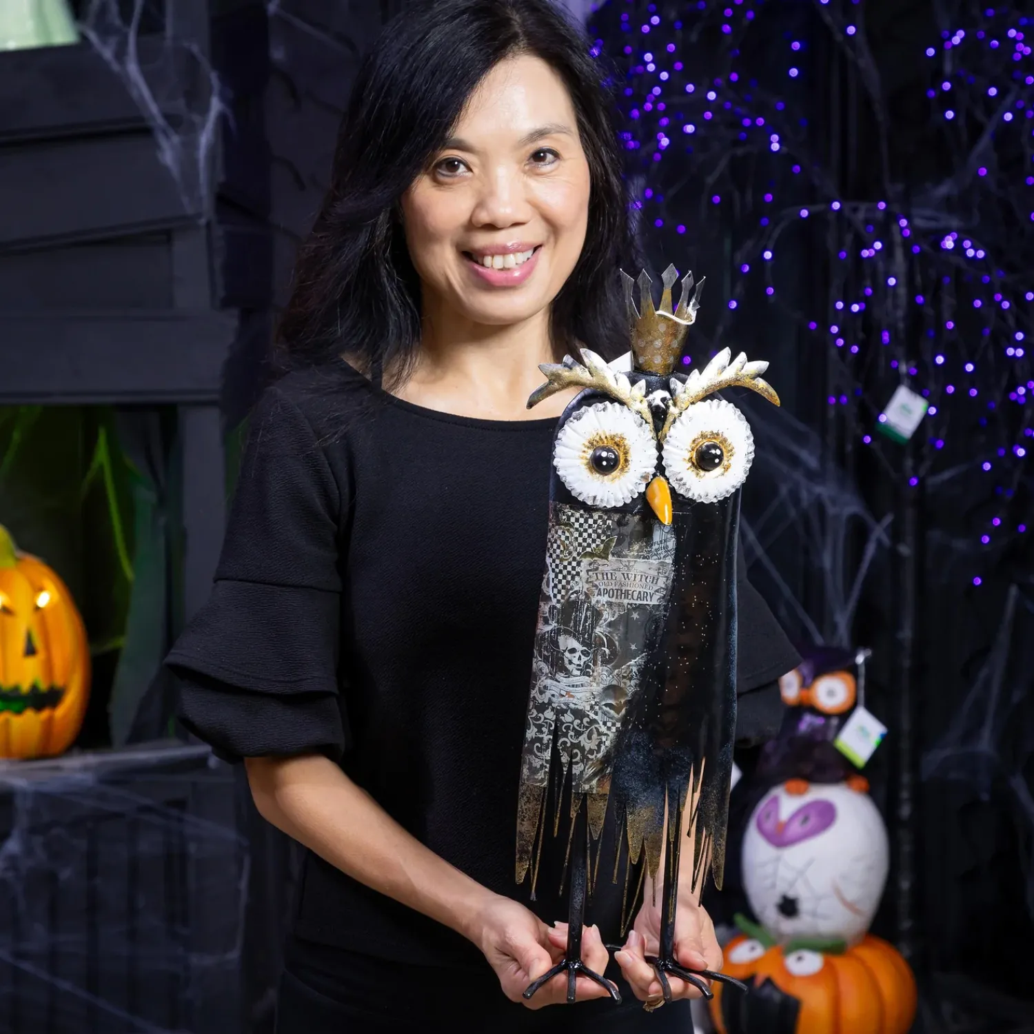 Plow & Hearth Garden Statues>Owl Queen Metal Statue, 20"H